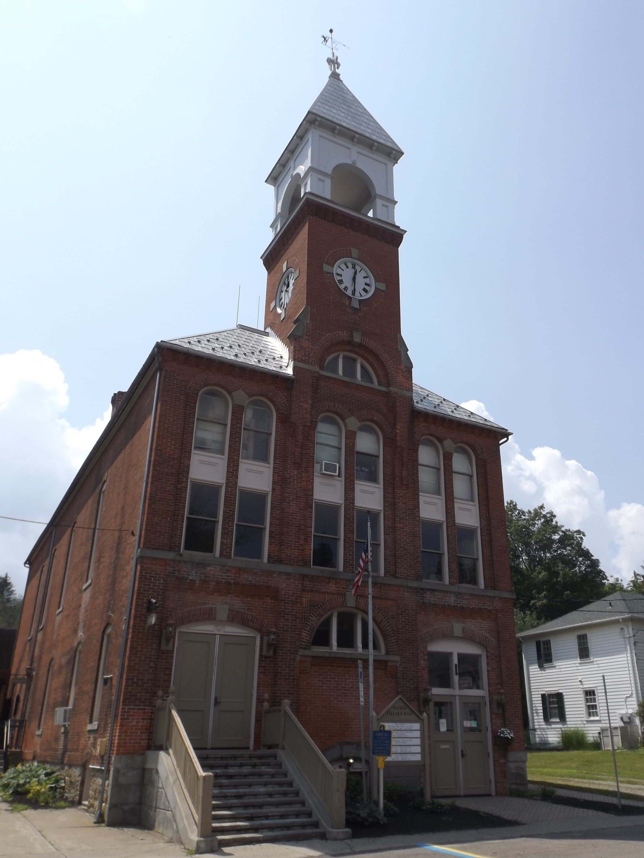 Alfred Village Hall in the Village of Alfred, New York
